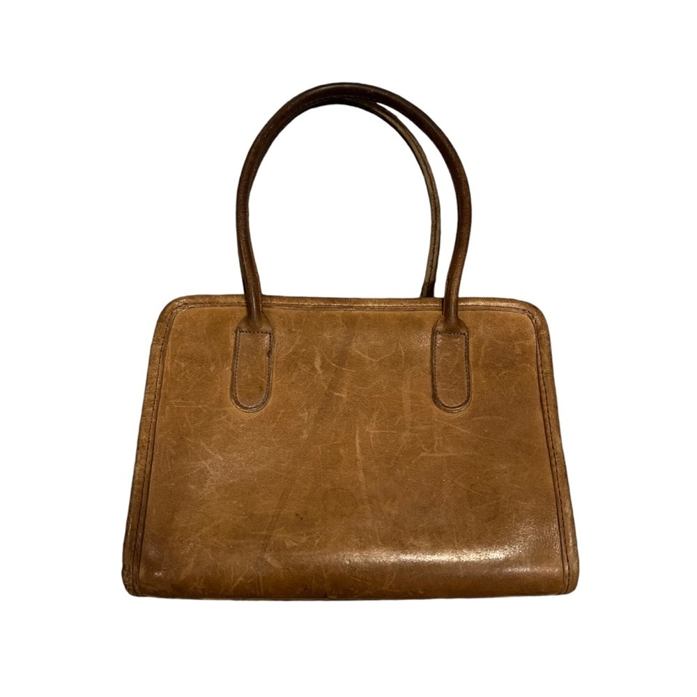 Coach women’s vintage RARE 70’s dinky tote bag in tabac leather NYC